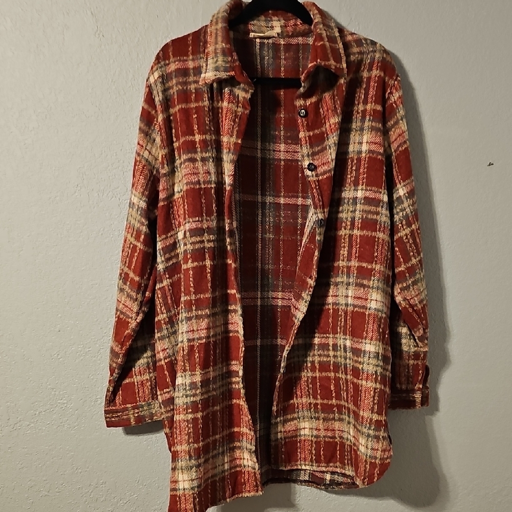 ADORA Red Plaid Women's Sweater - Picture 2 of 6